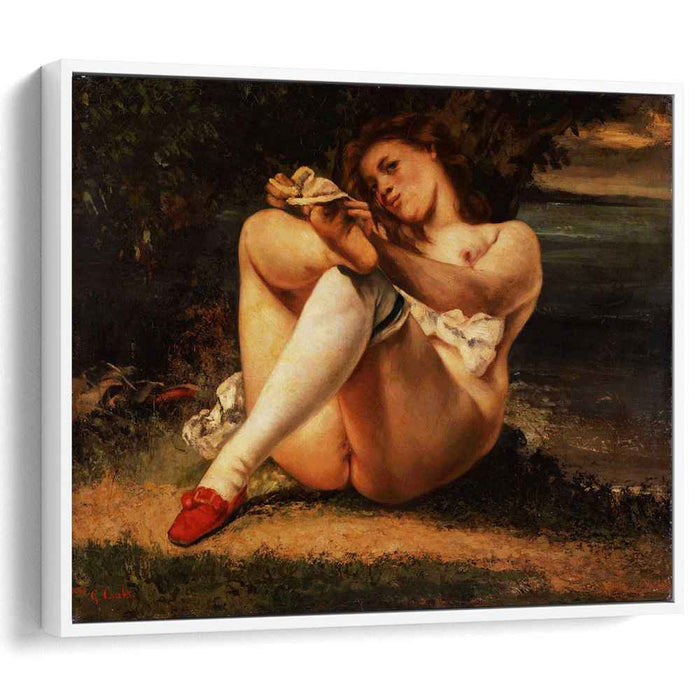Woman with White Stockings (1861) by Gustave Courbet
