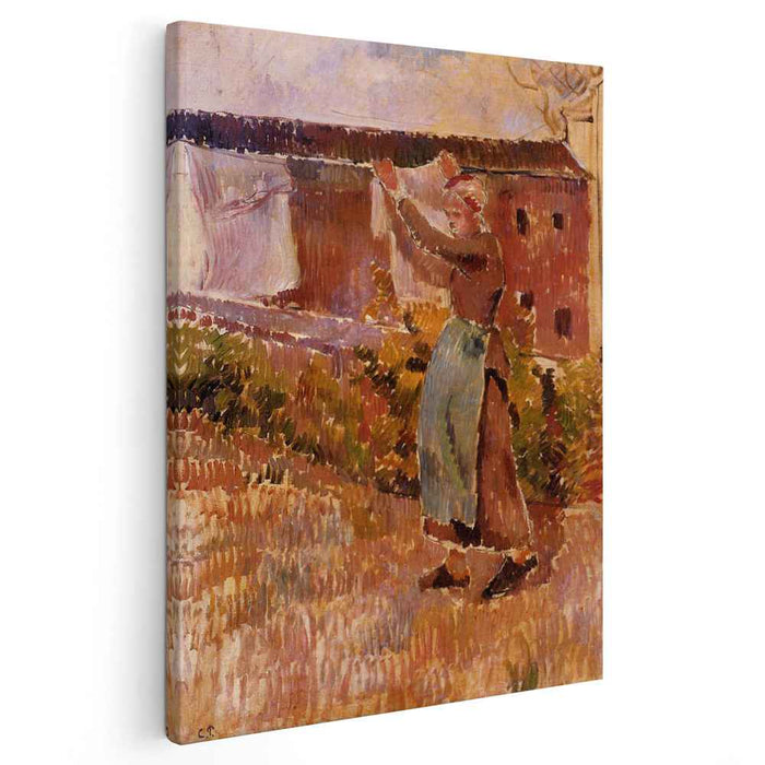 Women Tending the Laundry (study) (1887) by Camille Pissarro