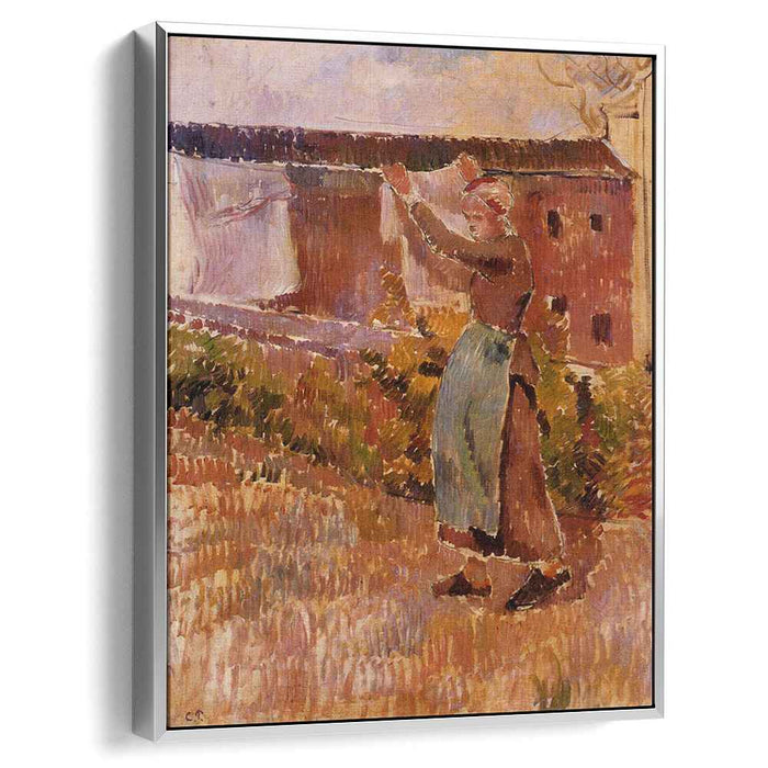 Women Tending the Laundry (study) (1887) by Camille Pissarro