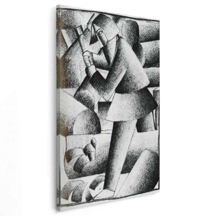 Woodcutter (1913) by Kazimir Malevich