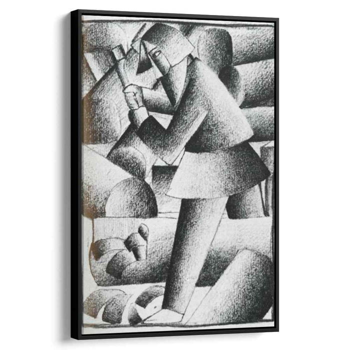 Woodcutter (1913) by Kazimir Malevich