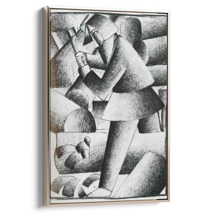 Woodcutter (1913) by Kazimir Malevich
