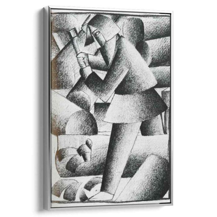 Woodcutter (1913) by Kazimir Malevich