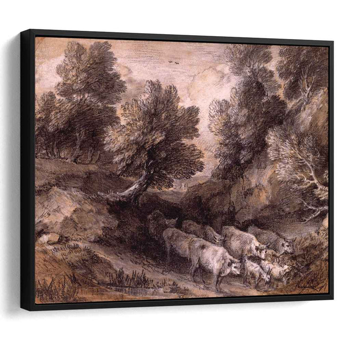 Wooded Landscape with Cattle and Goats (1772) by Thomas Gainsborough