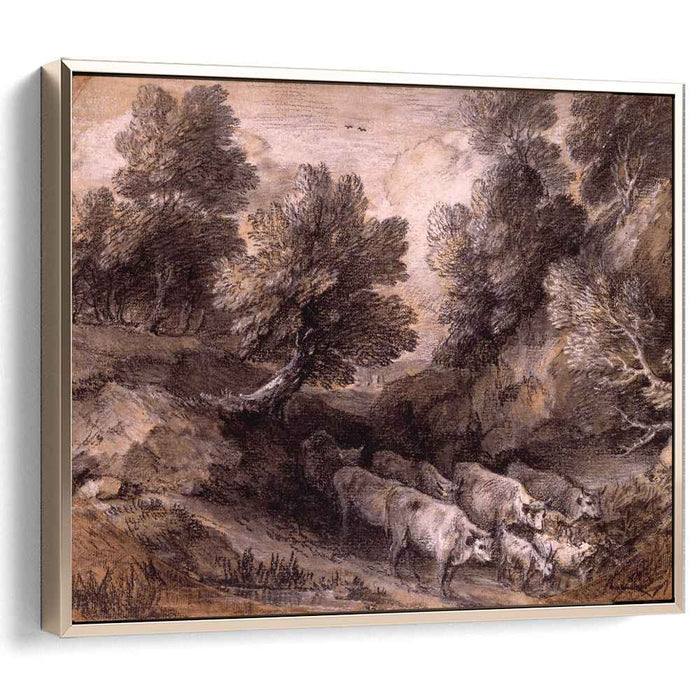 Wooded Landscape with Cattle and Goats (1772) by Thomas Gainsborough