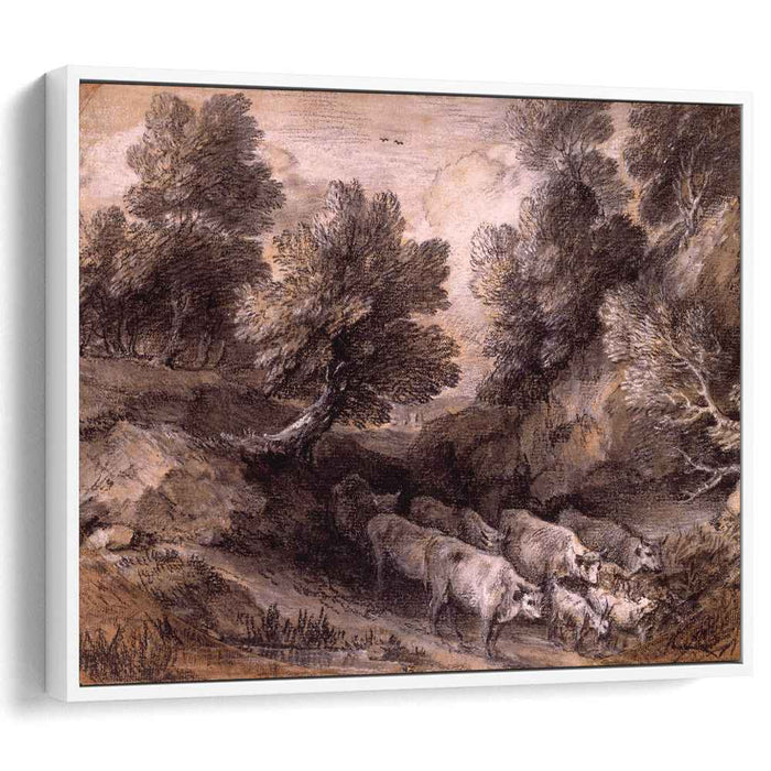 Wooded Landscape with Cattle and Goats (1772) by Thomas Gainsborough