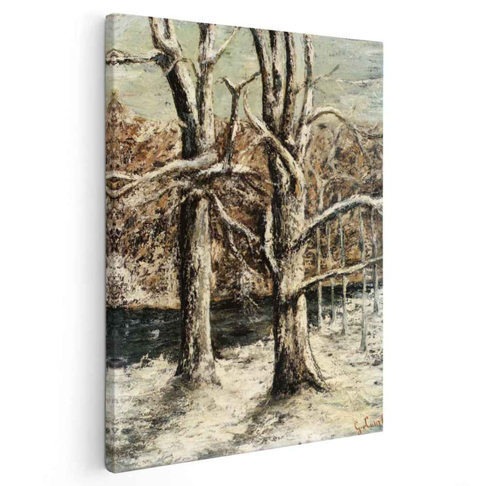 Woods in the Snow (1875) by Gustave Courbet