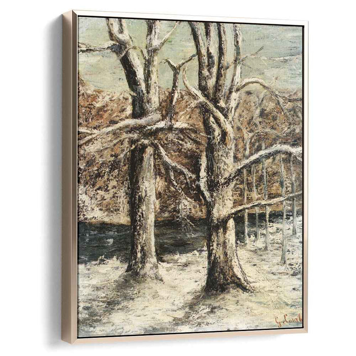 Woods in the Snow (1875) by Gustave Courbet