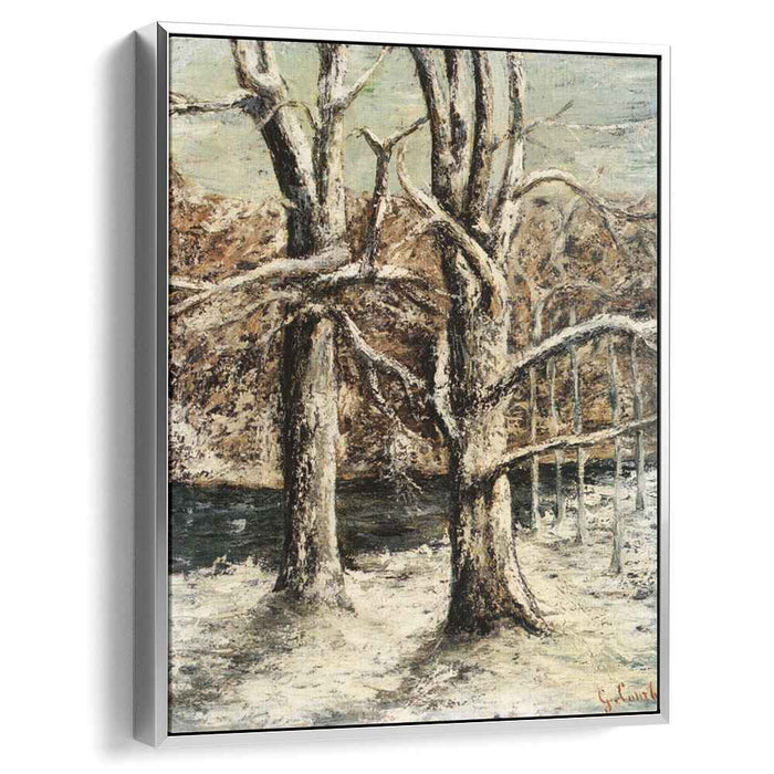 Woods in the Snow (1875) by Gustave Courbet