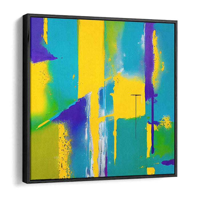 Luminous Strokes: Abstract Expressionist Symphony of Color Canvas Art