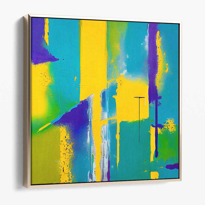 Luminous Strokes: Abstract Expressionist Symphony of Color Canvas Art