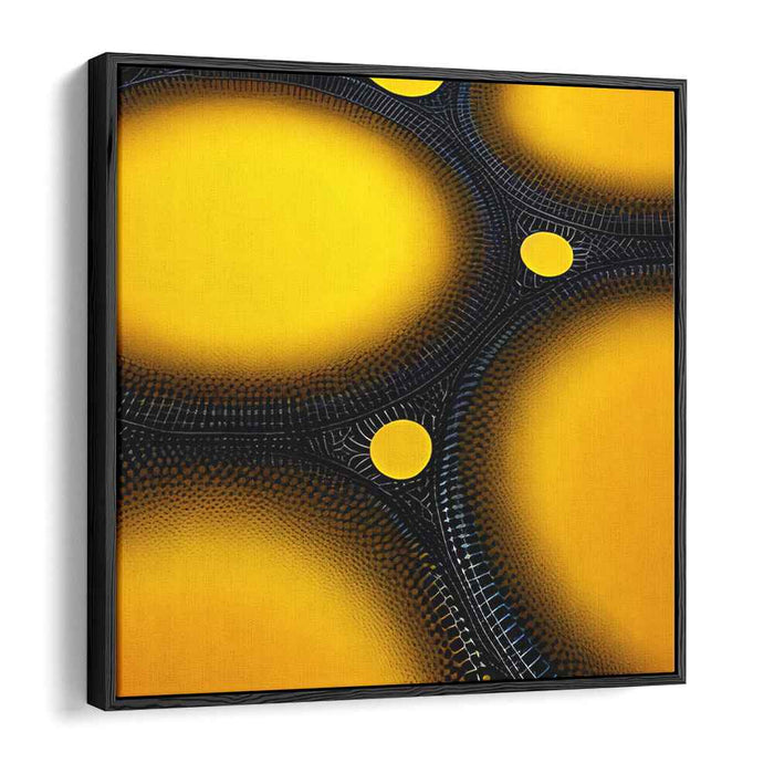 Sunshine Canvas Mirage: Abstract Expressionist Golden Yellow Canvas Art Print