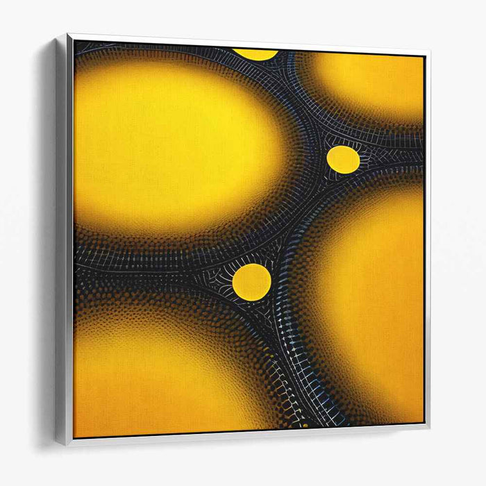 Sunshine Canvas Mirage: Abstract Expressionist Golden Yellow Canvas Art Print