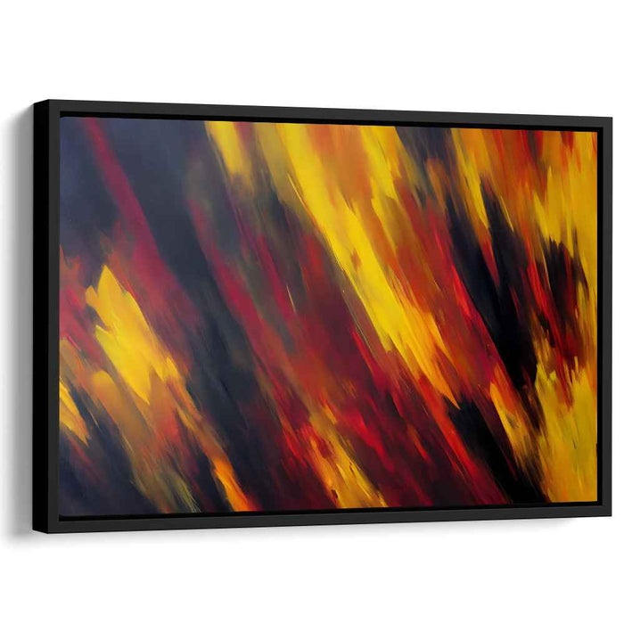 Embers of the Soul: Abstract Expressionist Fiery Canvas Art Print