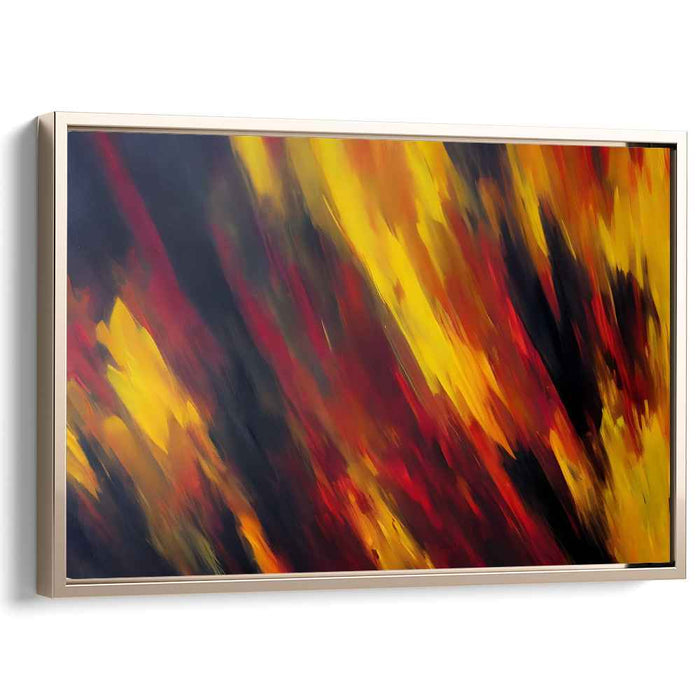 Embers of the Soul: Abstract Expressionist Fiery Canvas Art Print