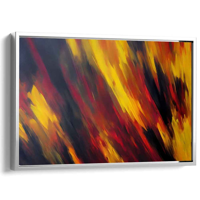 Embers of the Soul: Abstract Expressionist Fiery Canvas Art Print