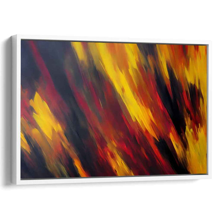 Embers of the Soul: Abstract Expressionist Fiery Canvas Art Print