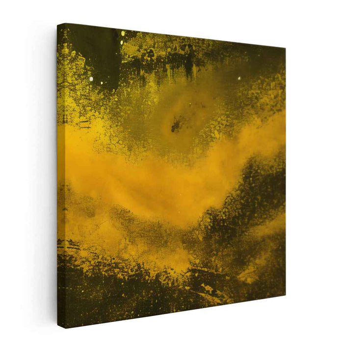 Echoes of Sunlight: Abstract Golden Haze Canvas Art