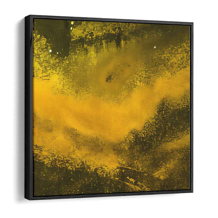Echoes of Sunlight: Abstract Golden Haze Canvas Art