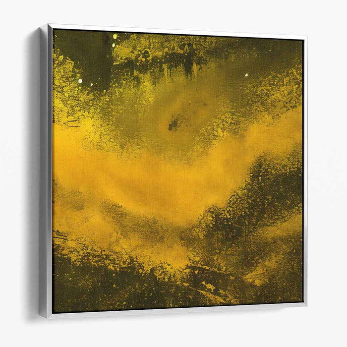 Echoes of Sunlight: Abstract Golden Haze Canvas Art