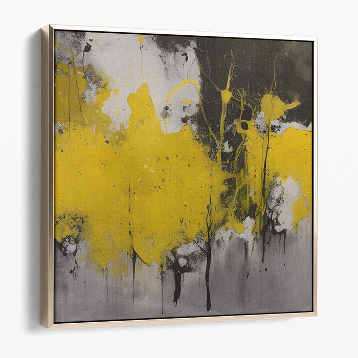 Yellow Abstract Splatter #010