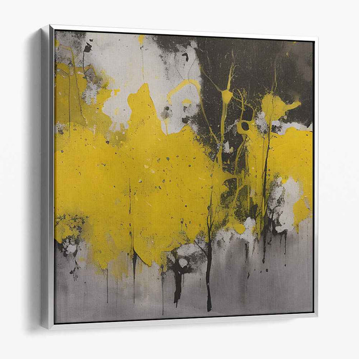 Yellow Abstract Splatter #010