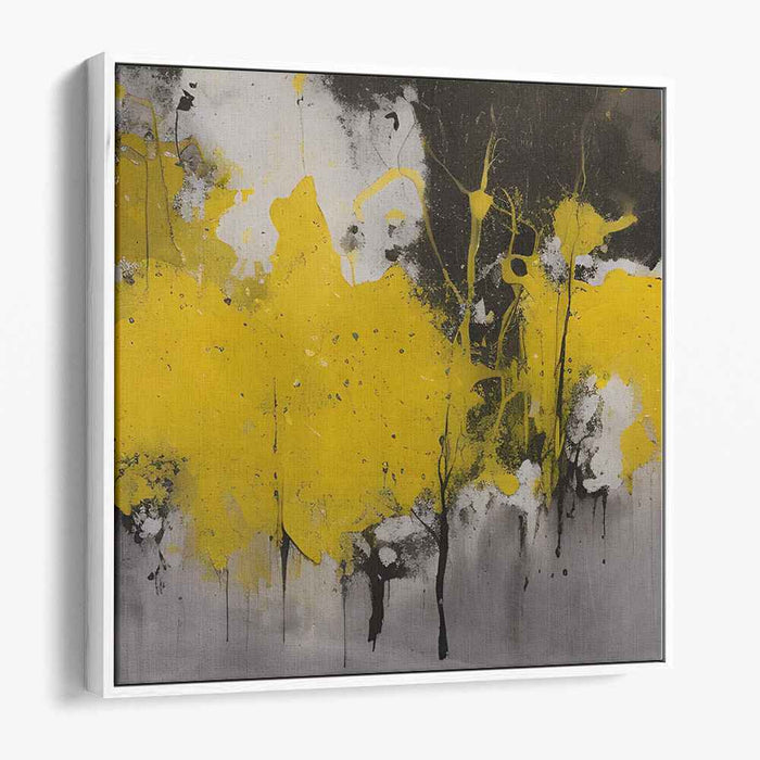 Yellow Abstract Splatter #010