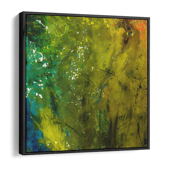 Nature's Blend: Abstract Expressionist Nature-Inspired Canvas Art Print