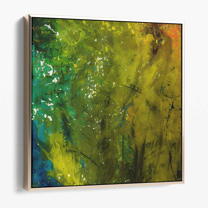 Nature's Blend: Abstract Expressionist Nature-Inspired Canvas Art Print