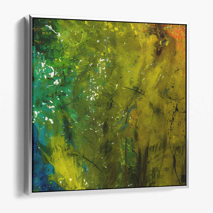 Nature's Blend: Abstract Expressionist Nature-Inspired Canvas Art Print