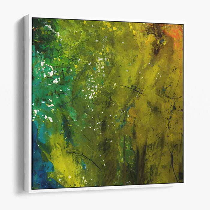 Nature's Blend: Abstract Expressionist Nature-Inspired Canvas Art Print