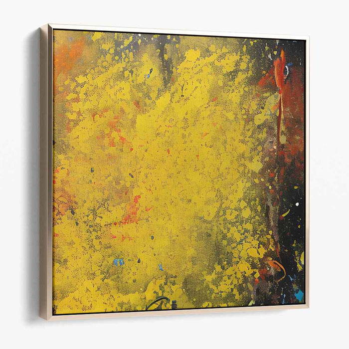 Lemonade Dreams: Abstract Expressionist Yellow Canvas Art