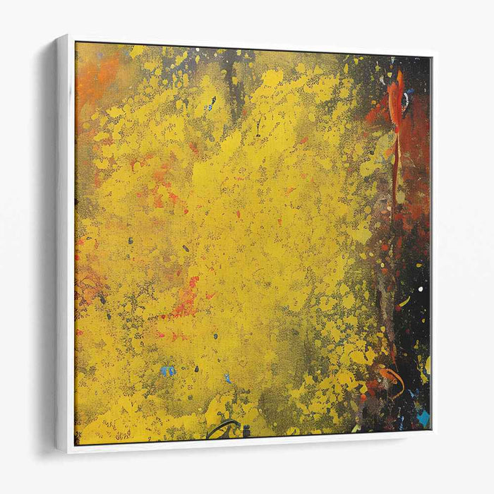 Lemonade Dreams: Abstract Expressionist Yellow Canvas Art