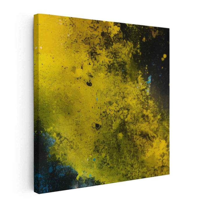 Explosive Sunshine: Dynamic Yellow Abstract Canvas Art Print