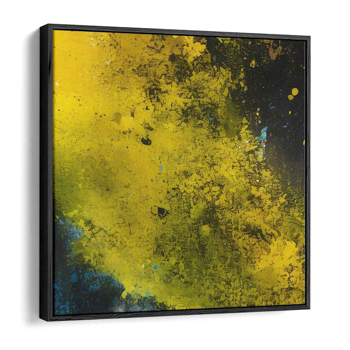 Explosive Sunshine: Dynamic Yellow Abstract Canvas Art Print