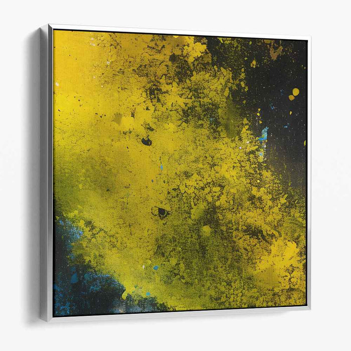 Explosive Sunshine: Dynamic Yellow Abstract Canvas Art Print