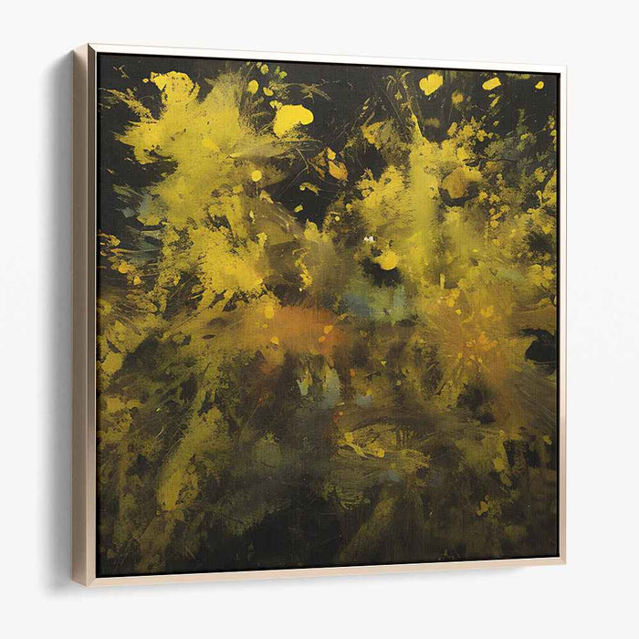 Yellow Abstract Splatter #022