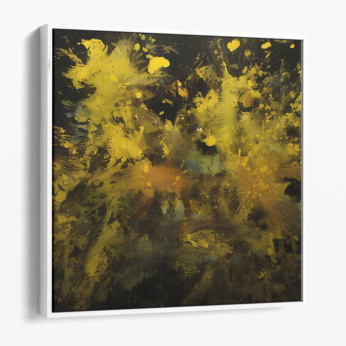 Yellow Abstract Splatter #022