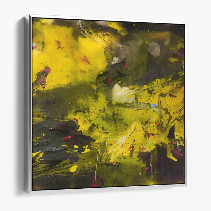 Yellow Abstract Splatter #023