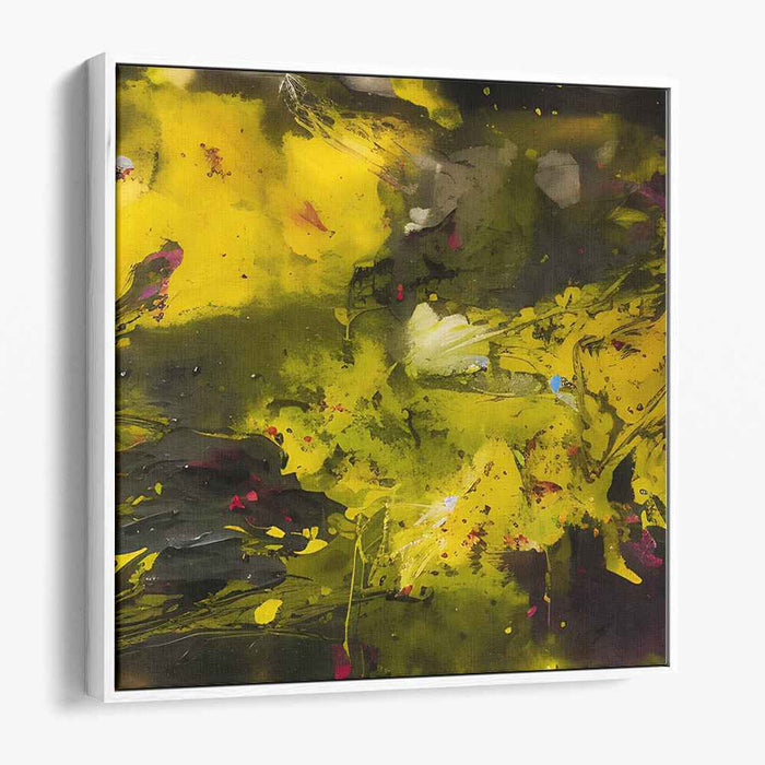 Yellow Abstract Splatter #023