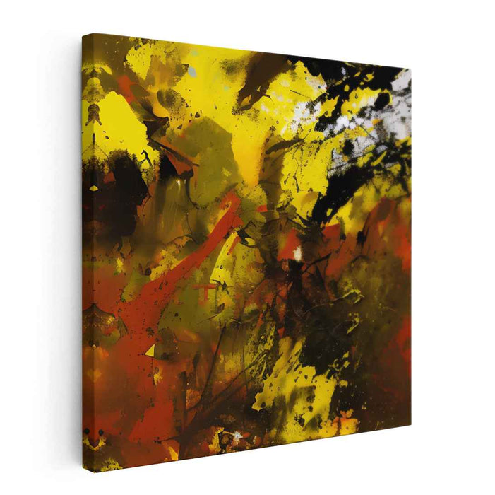 Yellow Abstract Splatter #031