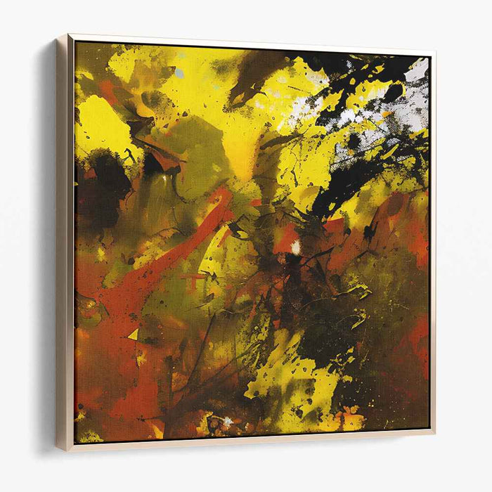 Yellow Abstract Splatter #031