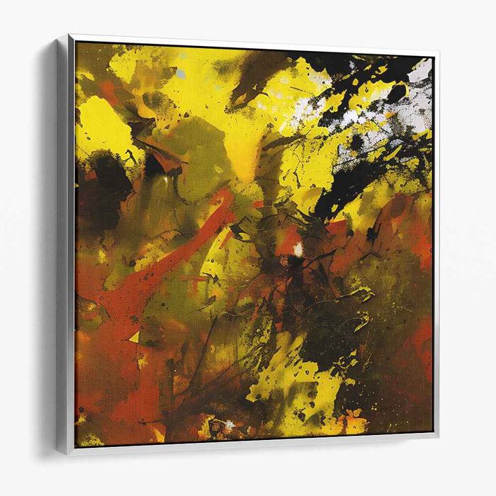 Yellow Abstract Splatter #031