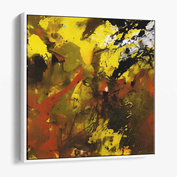 Yellow Abstract Splatter #031