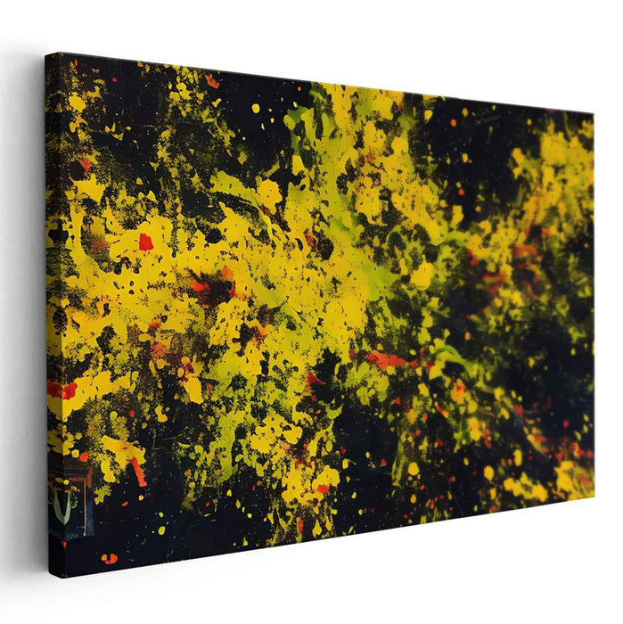 Yellow Abstract Splatter #104