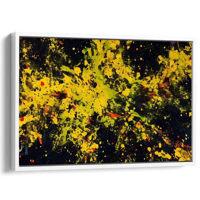 Yellow Abstract Splatter #104