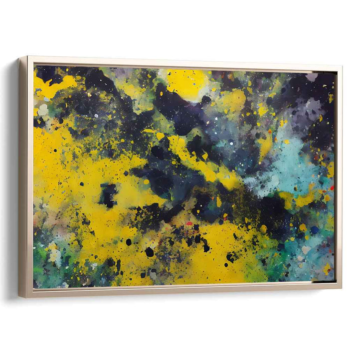 Yellow Abstract Splatter #108