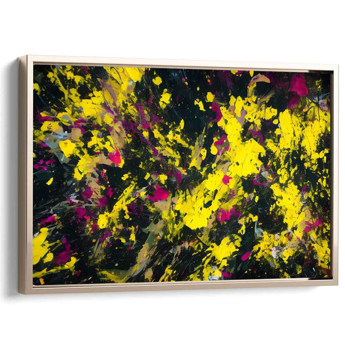 Neon Frenzy: Abstract Splatter Canvas Art