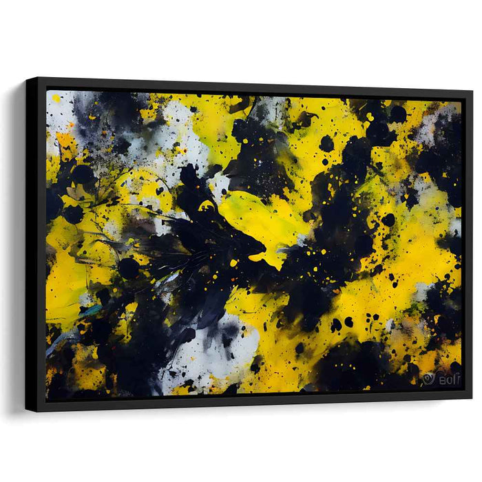 Yellow Abstract Splatter #128