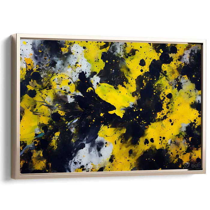 Yellow Abstract Splatter #128